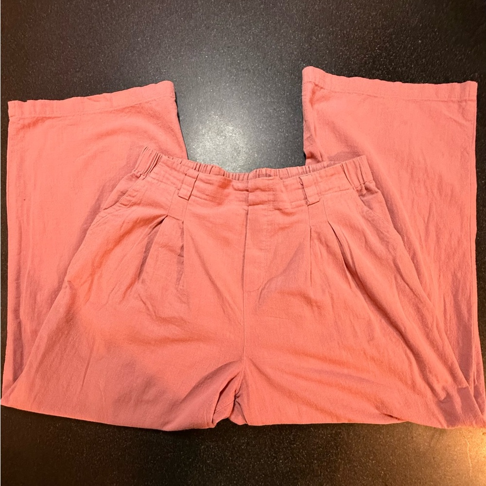 HALARA Women's Wide Leg Pants in Coral Pink